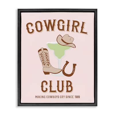 Stupell Cowgirl Club Accessories Framed Floater Canvas Wall Art Design By Natalie Carpentieri