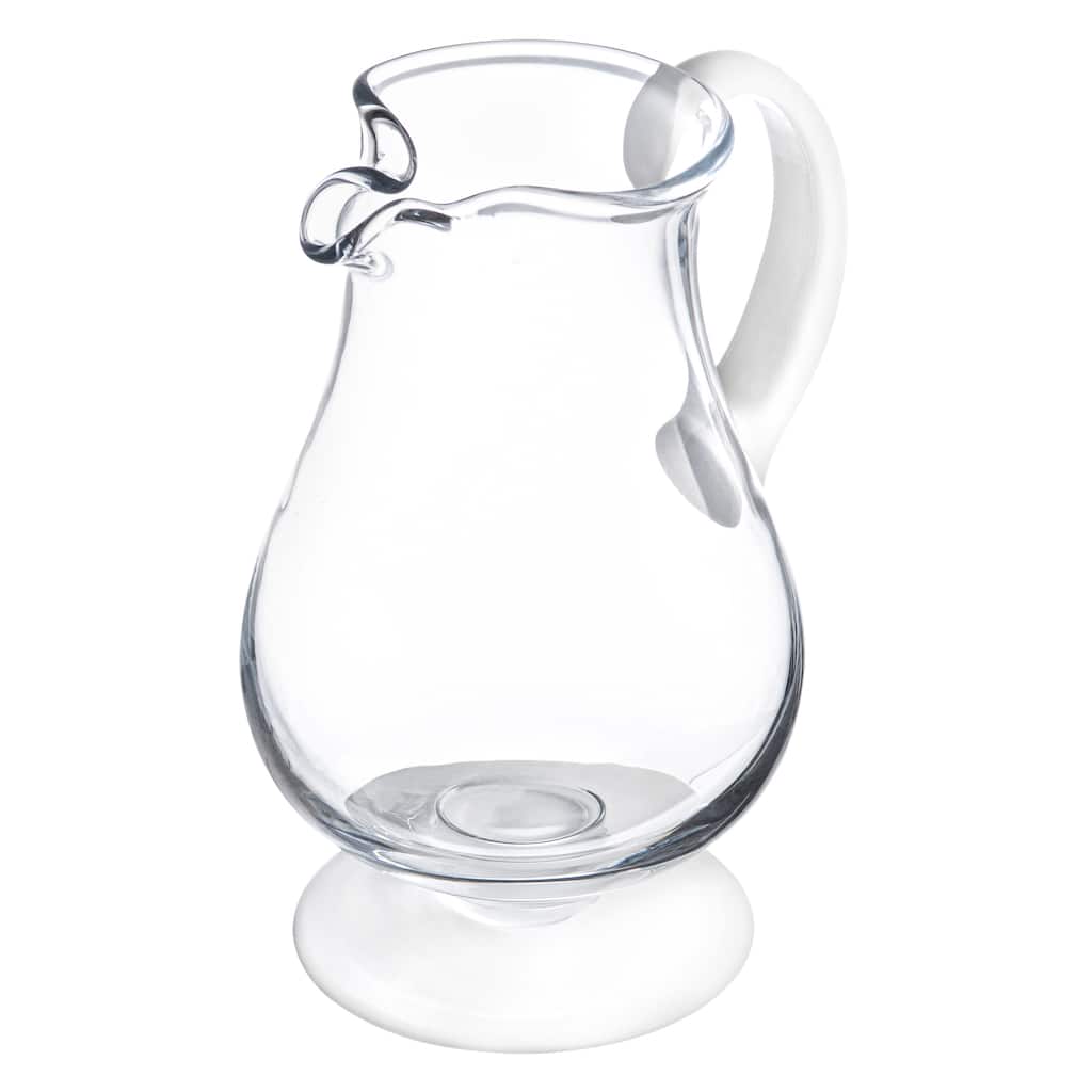 Majestic Gifts Inc. European Glass Pitcher w/ White Base