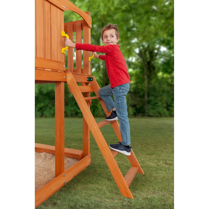 Creative Cedar Designs Timber Valley Wooden Swing Set