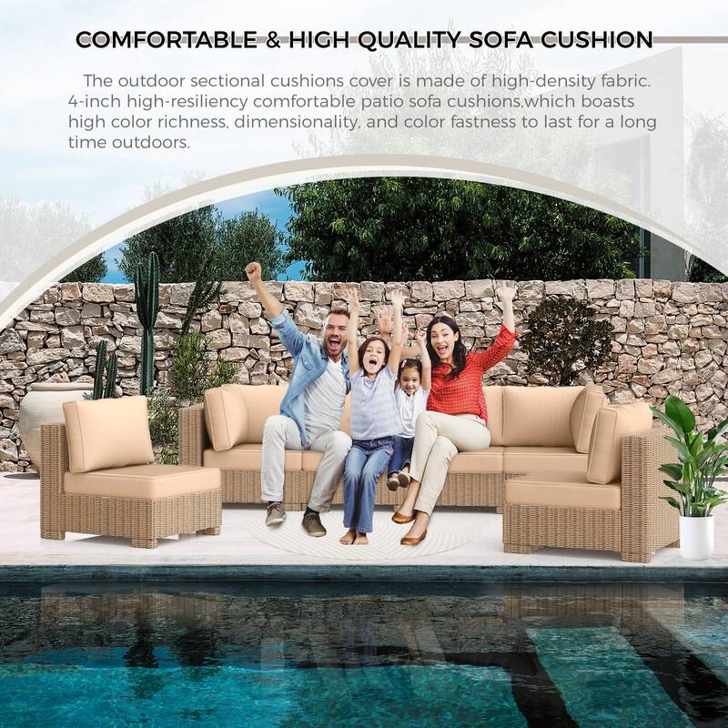 14 Piece Outdoor Furniture Replacement Cushions,Patio Seat Cushions