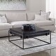 preview thumbnail 5 of 3, Uttermost 25111 Telone 35" Wide Aluminum Top Iron Coffee Table