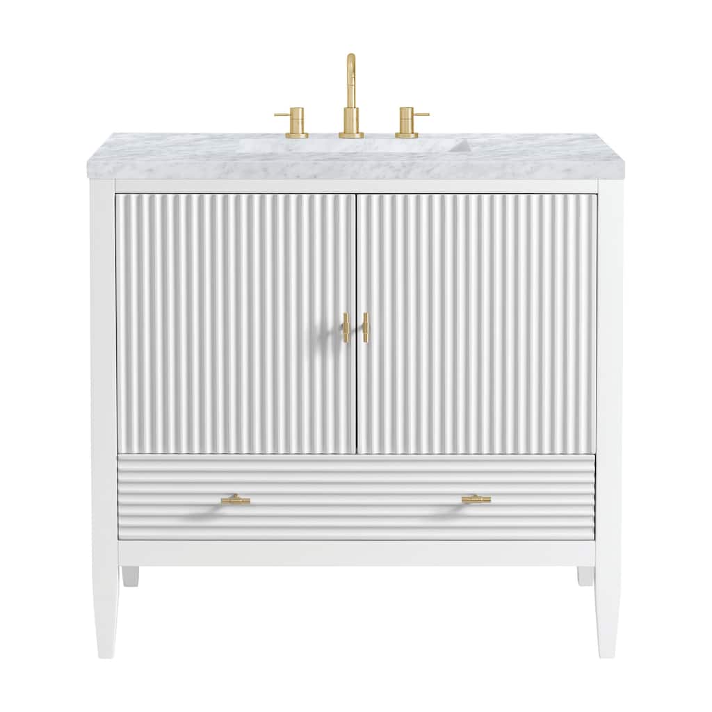 James Martin Vanities 485-V36-3CAR Myrrin 36" Single Basin Wood Vanity