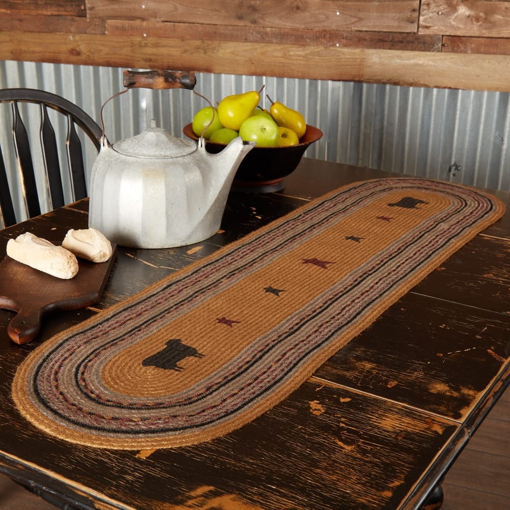Heritage Farms Sheep Jute Oval Runner