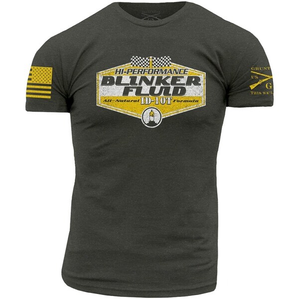 Shop Grunt Style Blinker Fluid T-Shirt - Charcoal - Free ...