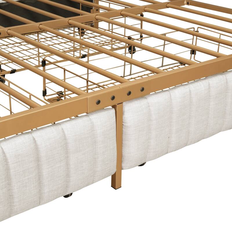 Superior Quality Metal Platform Bed Frame with 4 Drawers Storage Bed