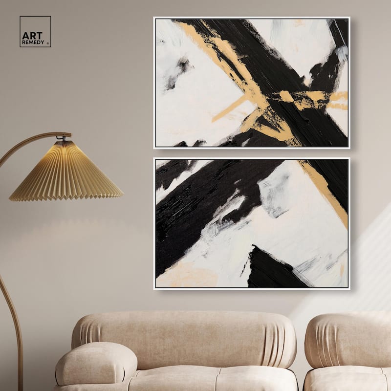 Weight of Black III Canvas Set of 2 by Art Remedy