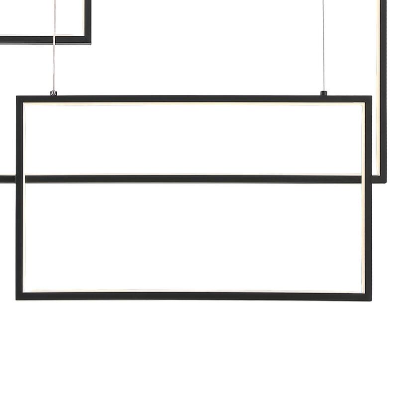 3-Light Unique Geometric LED Chandelier - 23.62'' H x 35.43'' W x 4.72''D