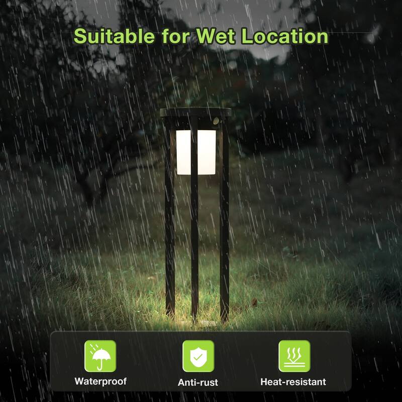 2-Pack Solar Outdoor Light Pathway Garden Dusk to Dawn with Stake 1989 - 1989-600-2B
