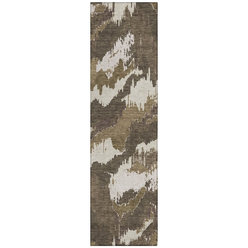 Machine Washable Indoor/ Outdoor Chantille Ombre Abstract Rug