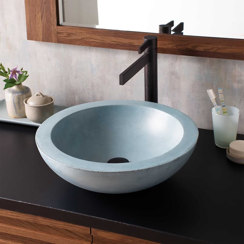 Morro 17-inch NativeStone Vessel Bathroom Sink - 17" x 5"