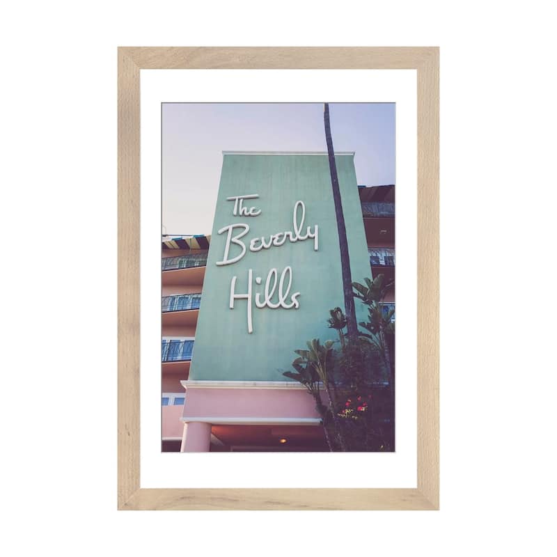iCanvas "Beverly Hills Hotel I" by Ann Hudec PFA - Natural - 32x24x1