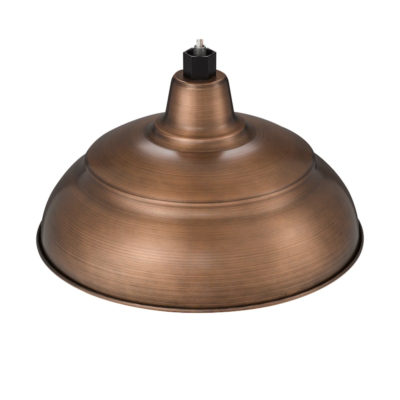 R Series 1-Light Warehouse Shade - Natural Copper - 14