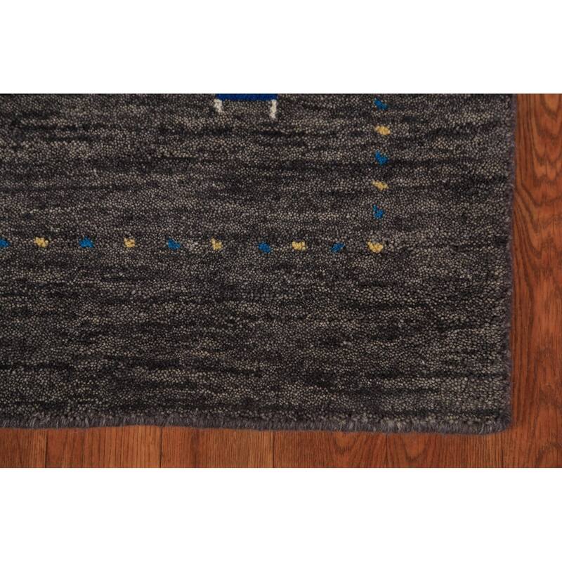 Tribal Gabbeh Oriental Foyer Rug Handmade Wool Carpet - 2'8"x 4'9"