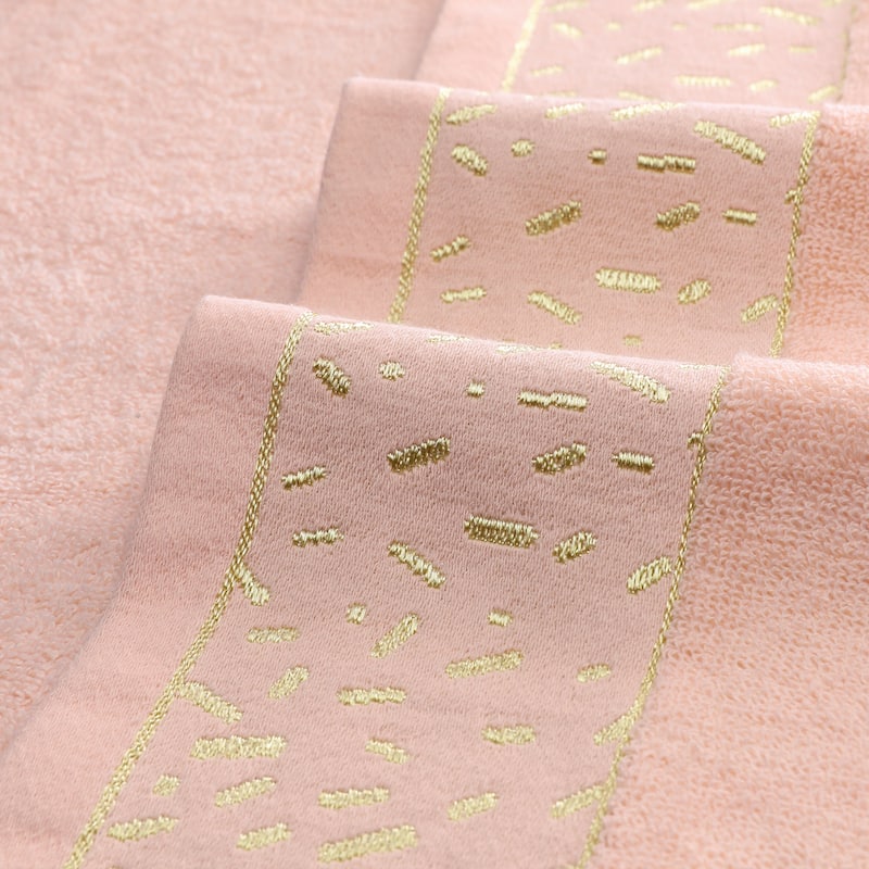 Cotton Bath Towels, 2 Pack Solid Bathroom Towels Set Highly Absorbent Towels for Bathroom 28" x 56" - Pink-1