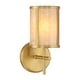 preview thumbnail 5 of 3, Camden 1-Light Wall Sconce in Warm Brass