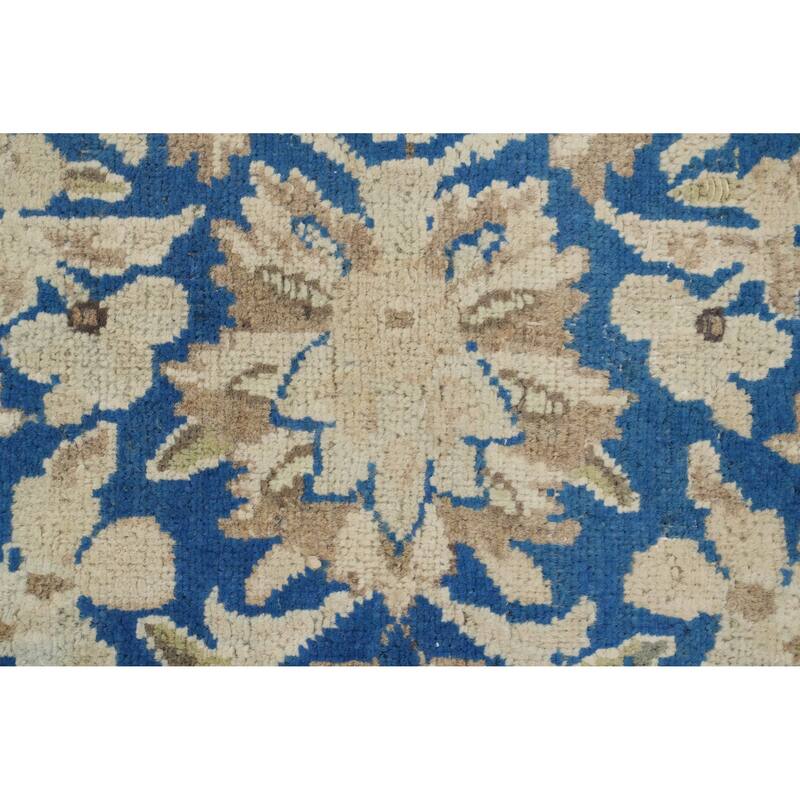 Hand Knotted Oriental 100% Wool Carpet Traditional Floral Yellow & Gold Kerman Area Rug - 13' 5'' X 9' 3''