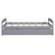 preview thumbnail 9 of 22, Twin Size Platform Bed with Twin Size Trundle, Solid Pine Wood + MDF Construction, Includes Headboard, Footboard, Grey