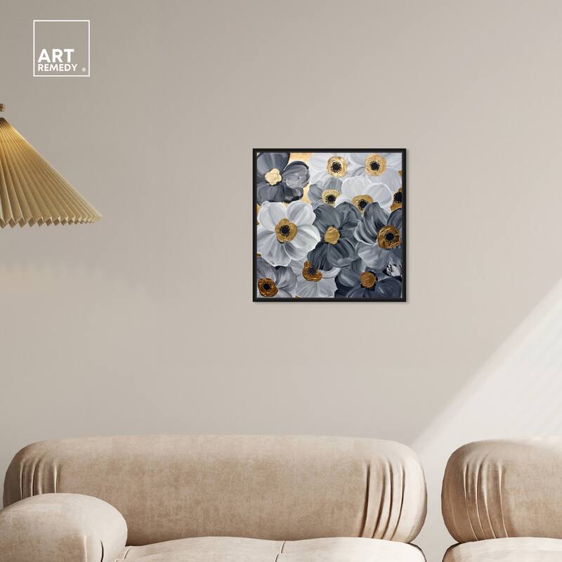 Art Remedy Fields And Fields Framed Floral Fine 1 Piece Canvas Wall Art