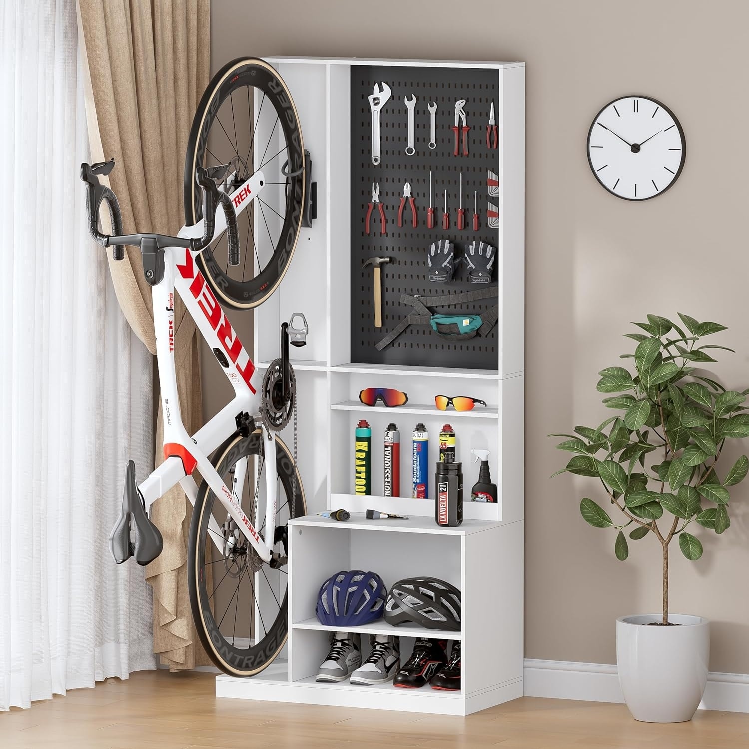 AKASEPT Bike Storage Rack Cabinet, Freestanding Bicycle Storage