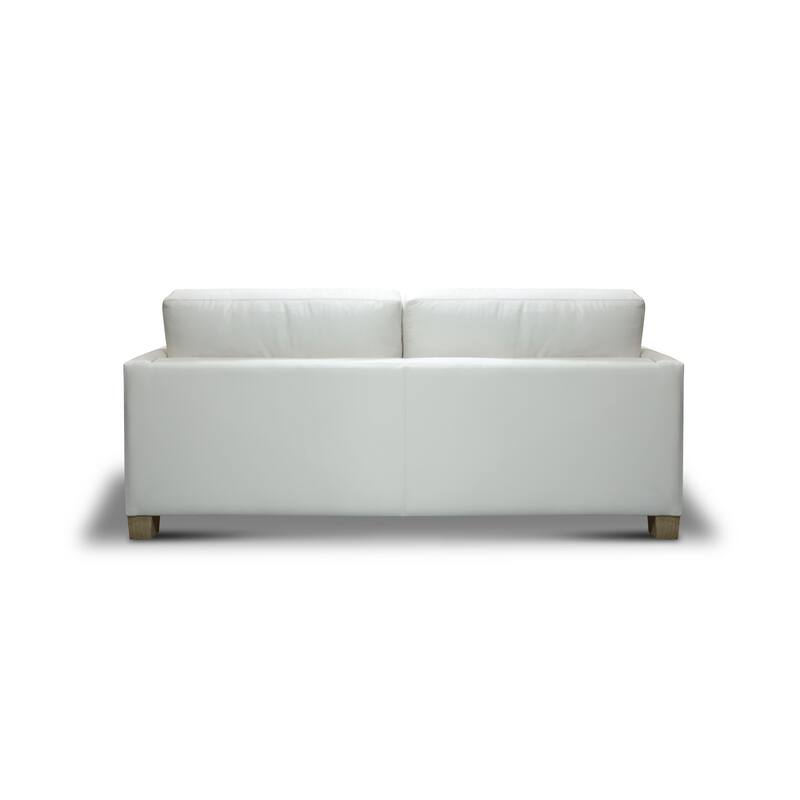 Galaxy Top Grain Leather Modern Loveseat Sofa