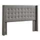 preview thumbnail 3 of 15, Melina Linen Tufted Wingback Headboard by iNSPIRE Q Bold Grey - King
