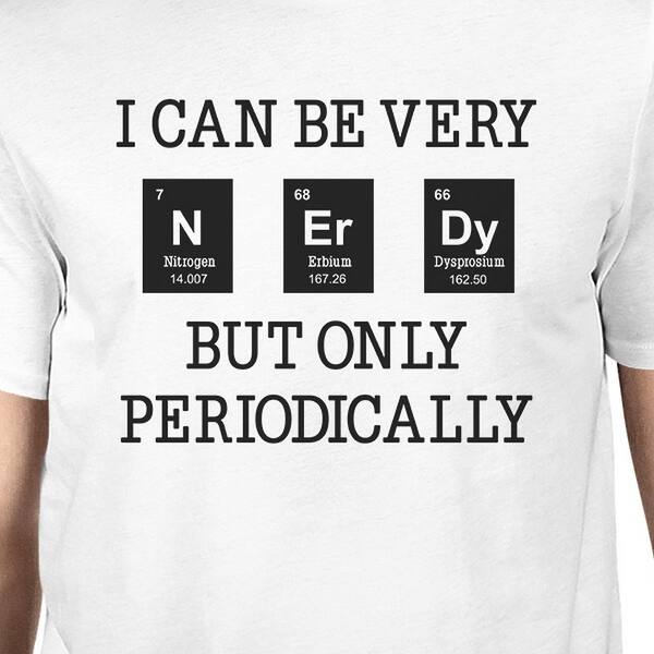 Shop Nerdy Periodically Mens White Weird Science T Shirt Funny