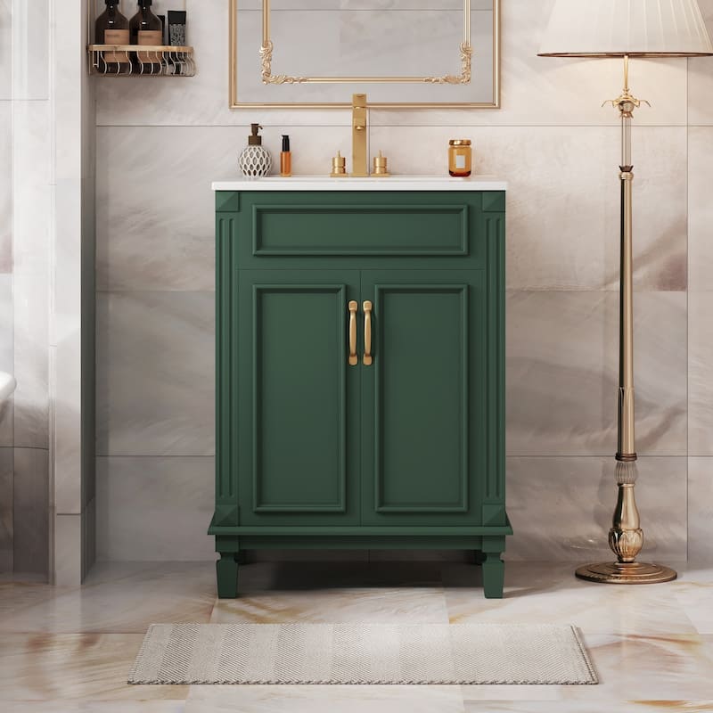 Space-Saving 24" Modern Bathroom Vanity with Sink