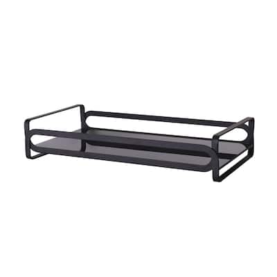 Elle Decor Noir Vanity Tray - Black - 12.8"x 6.7"x 2.7"