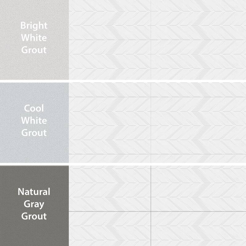 Merola Tile Lumiere Lelue Blanco 11-3/4" x 35-3/8" Ceramic Wall Tile