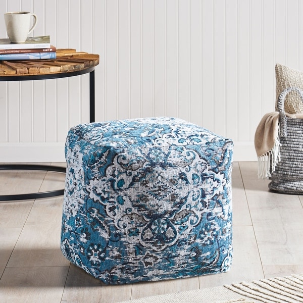 Anadarko Handcrafted Boho Fabric Cube Pouf by Christopher Knight Home