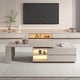 preview thumbnail 4 of 12, Modern Extendable Coffee Table with Storage Drawers, Motion Sensor LED Lights, Open Shelves and Soft-Close Storage