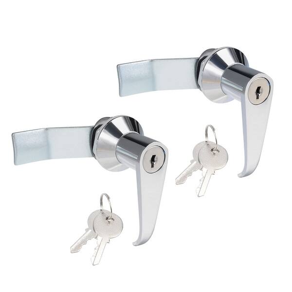 Shop Level Handle Cam Lock L Shape Mini With W Keys Zinc Alloy 67mm Length 2pcs On Sale Overstock 30082350