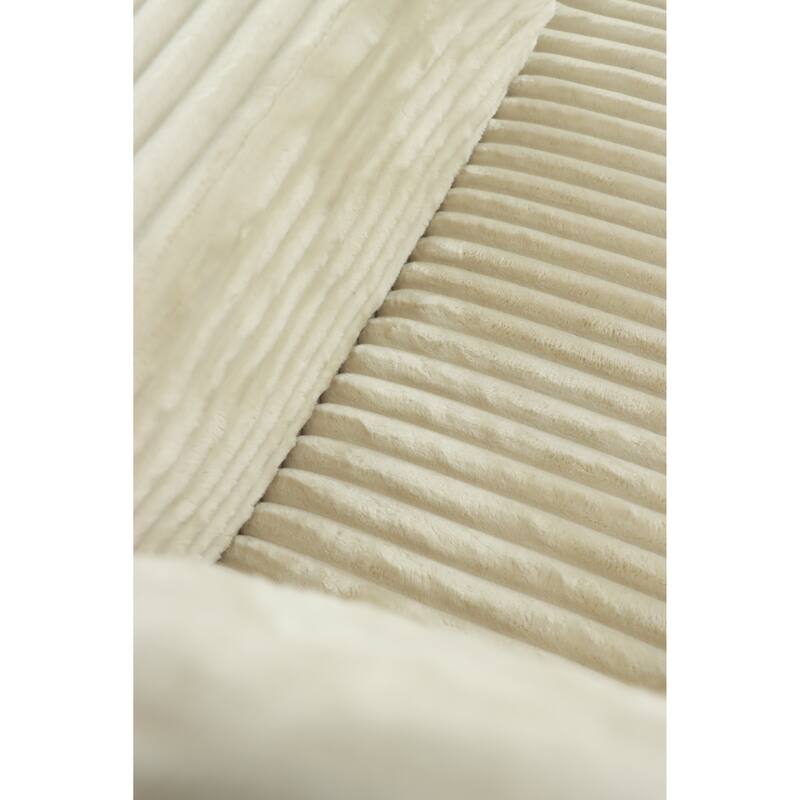 105" Corduroy Sectional Sofa with Chaise, Modern L-Shaped Modular Couch with Deep Seats, Plush Upholstered Living Room Sofa