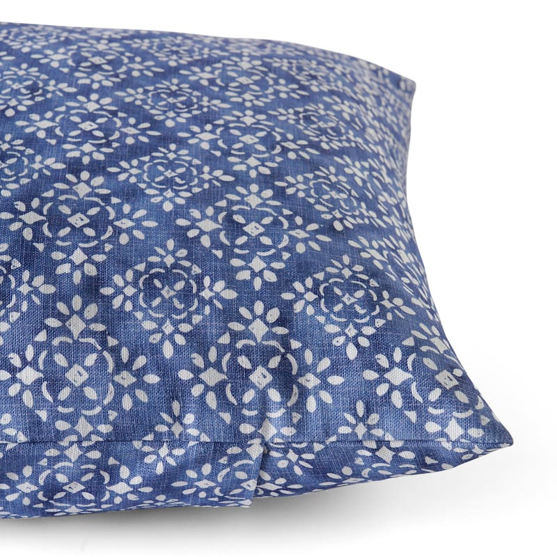 Exclusive Fabrics Printed Cotton Throw Pillow Covers 18 X 18 - Textured Decorative Pillow Covers (Set of 2)