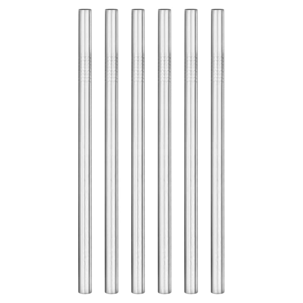 6Pcs Reusable Metal Straws, 9.5" Stainless Steel Straw, Straight