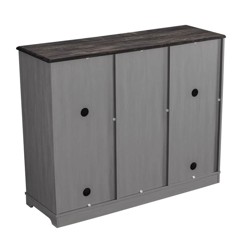 47 in. Modern X-Door Wine Cabinet w/ Built-in Wine Rack - 47" in Width