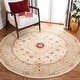 preview thumbnail 3 of 28, SAFAVIEH Handmade Anatolia Nola Traditional Hand-spun Wool Rug 4' Round - Sand/Walnut - Round
