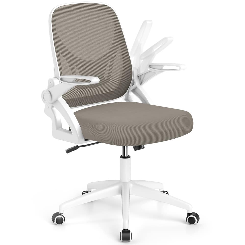 Costway Mesh Office Chair with Lumbar Support & Flip-up Arms Rolling - See Details