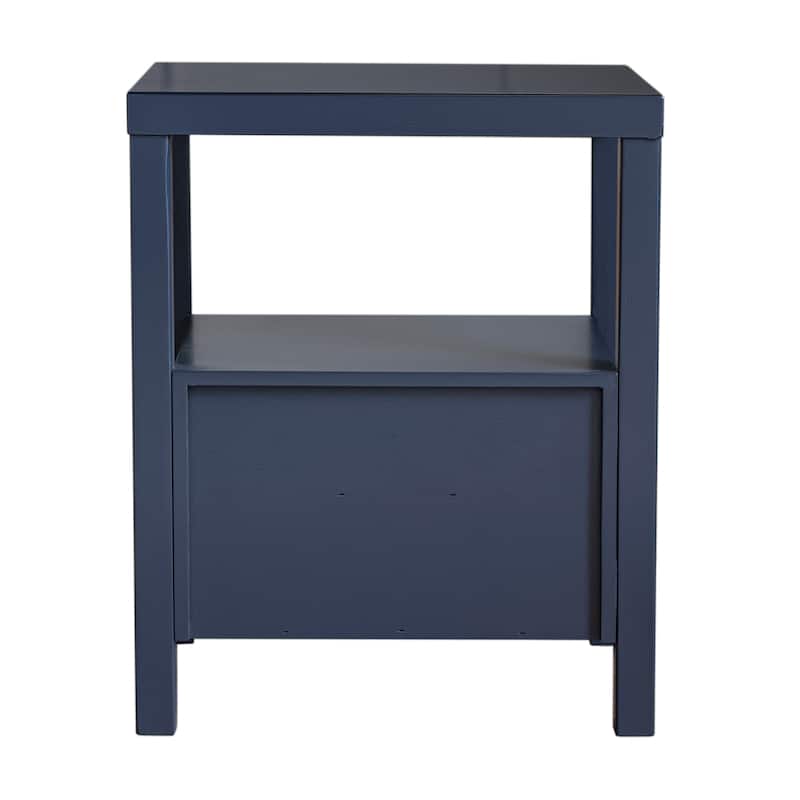 Painted Solid Acacia Wood Storage End Table by East at Main