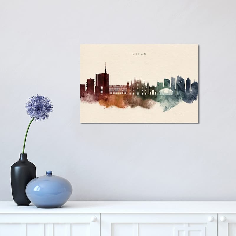 iCanvas "Milan Desert Skyline" by WallDecorAddict Canvas Print - 12x18x1.5