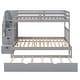 preview thumbnail 18 of 38, Multifunctional Design Wood Bunk Bed With Trundle, Stairway, Maximized Storage Space