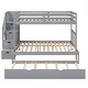 preview thumbnail 38 of 38, Twin/Full Bunk Bed with Trundle, Drawers & Safe Staircase - Space-Saving Design