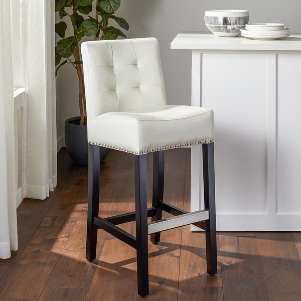 Abbyson Masimo Ivory Bonded Leather Bar Stool Bed Bath & Beyond 9557845