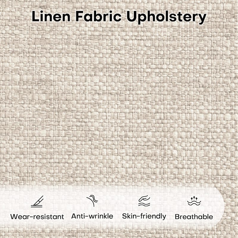 26 Inch Upholstered Swivel Counter Height Bar Stools with Back and Solid Wood Frame - 37.8"H x 20.9"W x 21.3"D