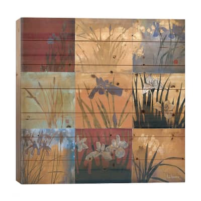 Iris Nine Patch II Print On Wood by Don Li-Leger - Multi-Color