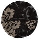 preview thumbnail 32 of 79, SAFAVIEH Florida Shag Hilde Floral 1.2-inch Thick Rug 4' Round - Dark Brown/Smoke