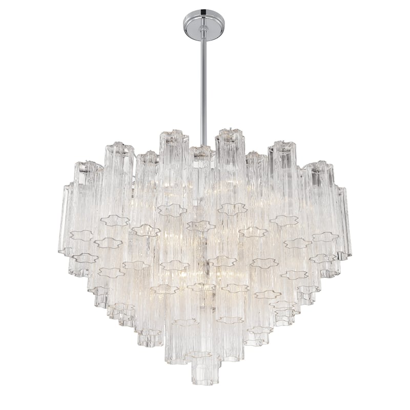 Addis 16 Light Polished Chrome Chandelier - 32"W x 21.5"H x 32"D