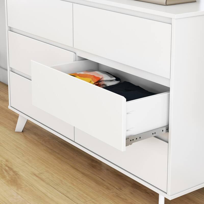 Max and Lily Scandinavian 6 Drawer Dresser