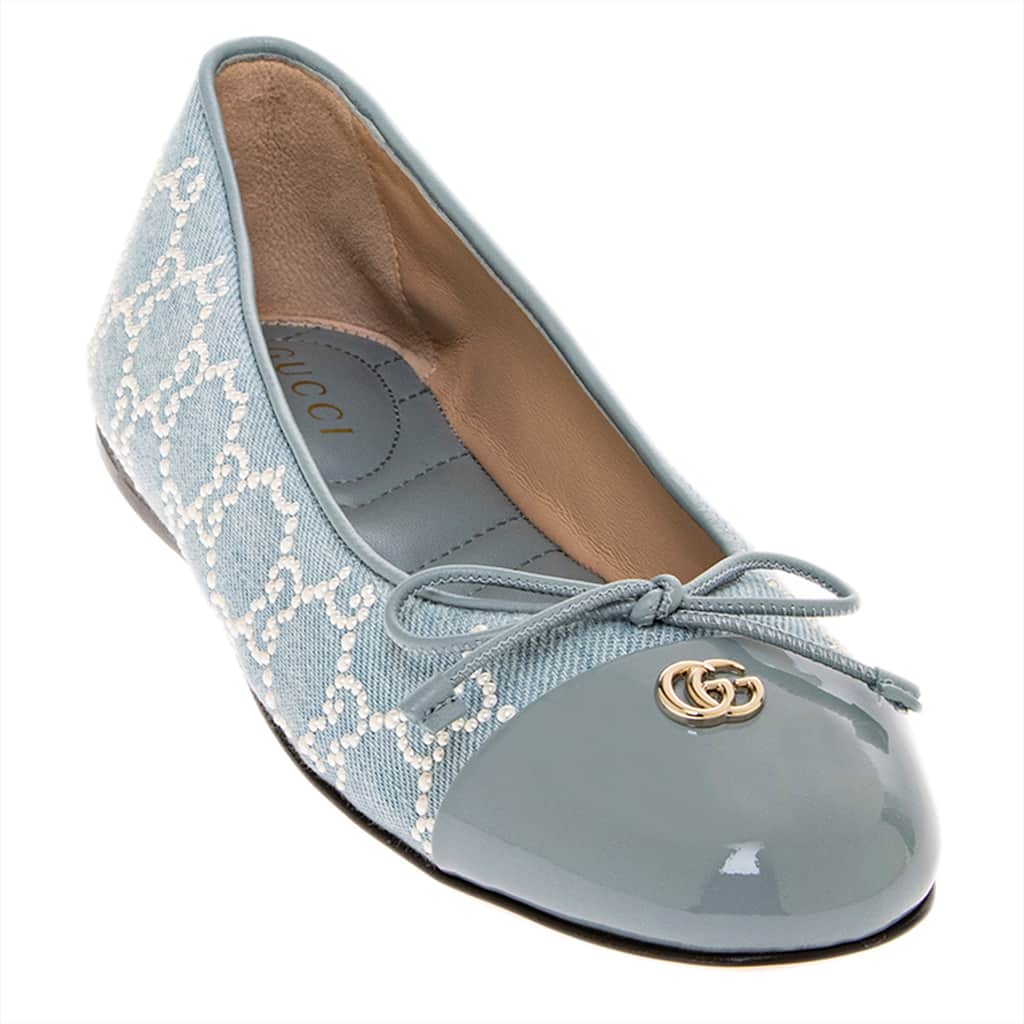Gucci GG Embellished Ballet Flats