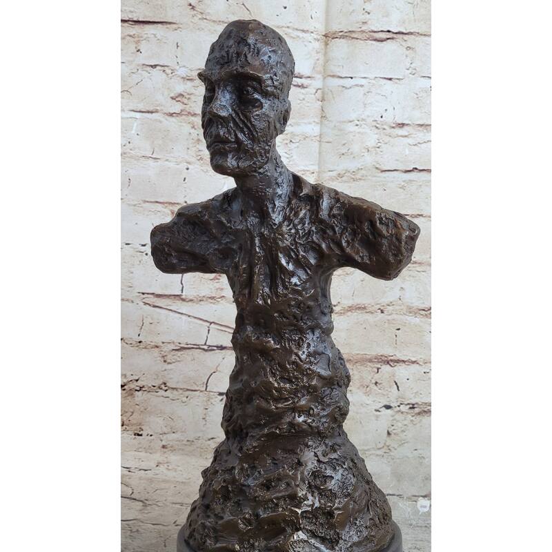 Bust Of Diego Surreal Male Sculpture Bronze Statue By Alberto Giacometti 15 Inches X 7 Inches